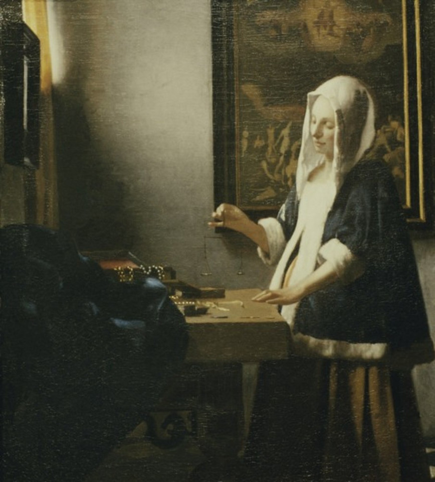 "Kobieta ważąca perły" Jana Vermeera - ok. 1664 r.