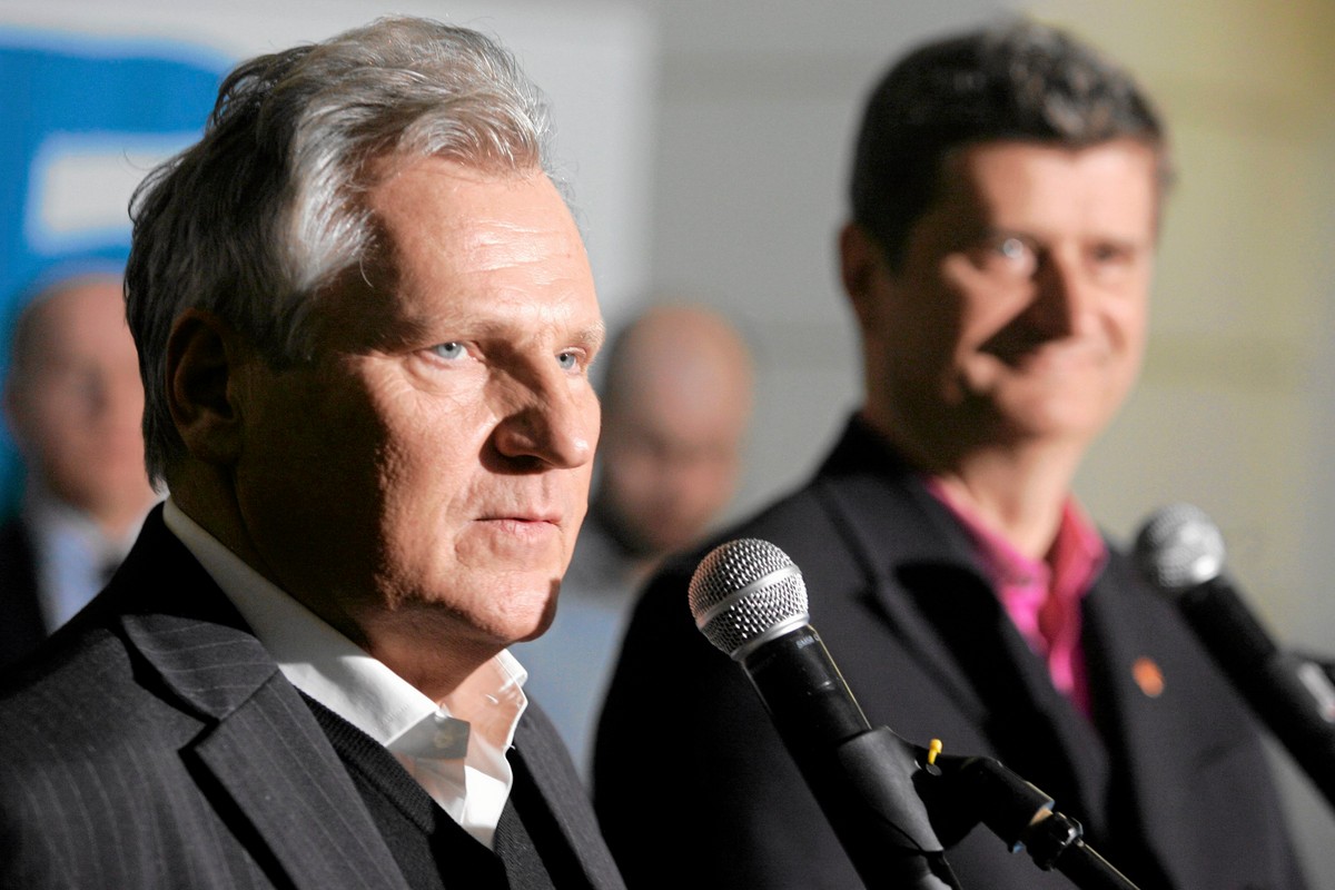 Aleksander Kwaśniewski i Janusz Palikot