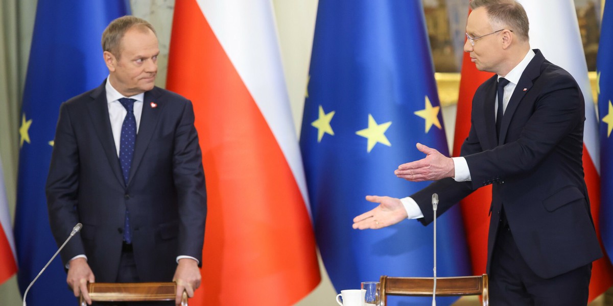 Premier Donald Tusk i prezydent Andrzej Duda