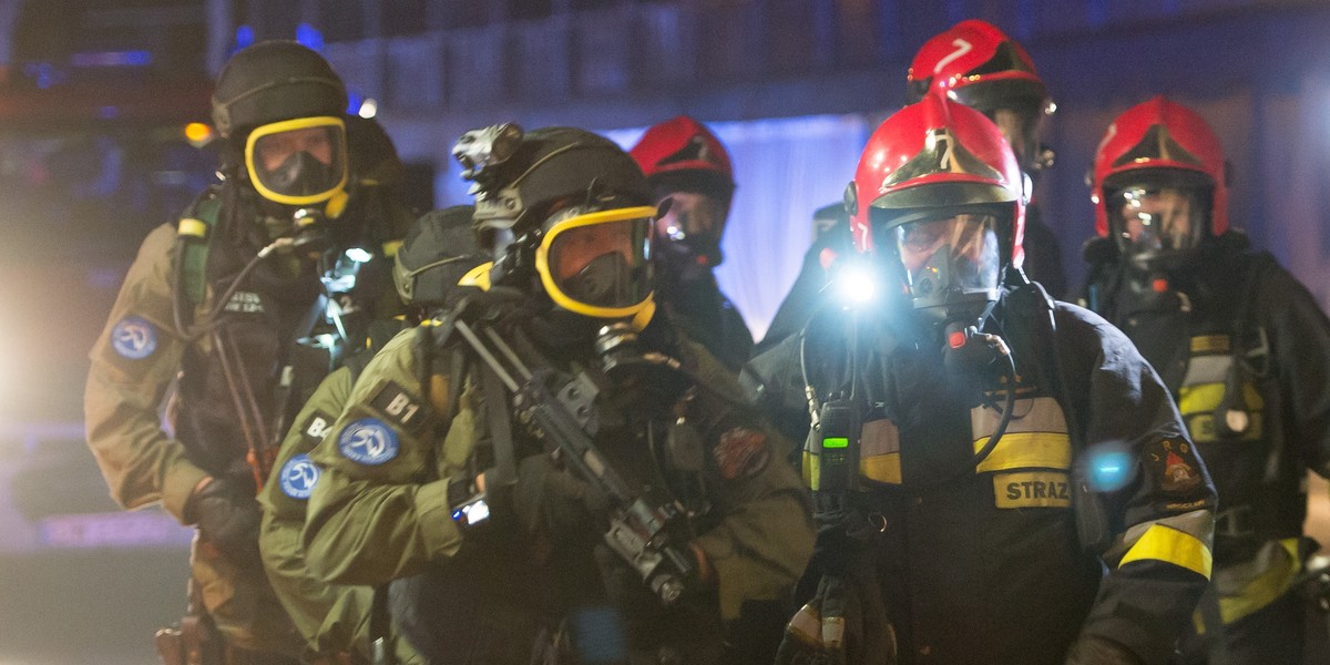 Ćwiczenia antyterrorystów na stadionie we Wrocławiu