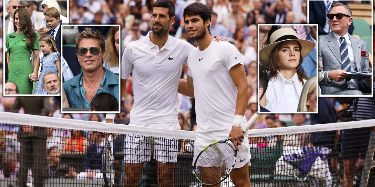 Carlos Alcaraz królem Wimbledonu. Wielkie gwiazdy na finale.