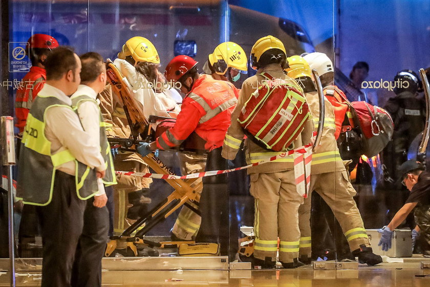 A view of the scene where Andrew Chiu Ka Yin, District Councillor of Taikoo Shing West, was injured 