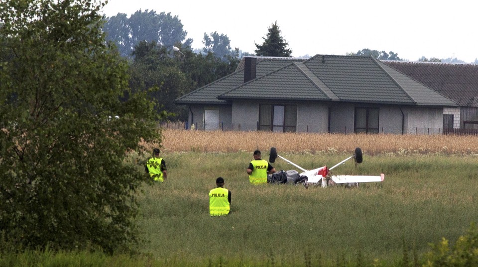 Jedlińsk, jeden z samolotów, które uległy wypadkowi