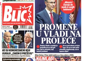 Blic naslovna strana za 28.1.