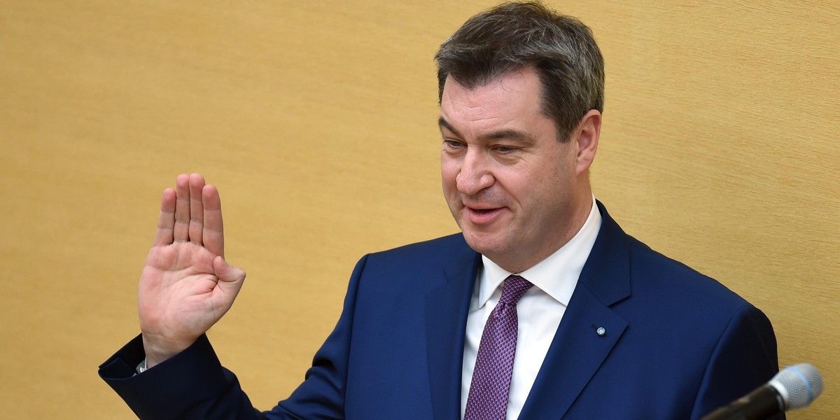 Premier Bawarii Markus Soeder z CSU