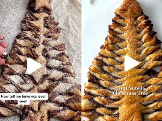 Jelka od lisnatog testa sa nutelom