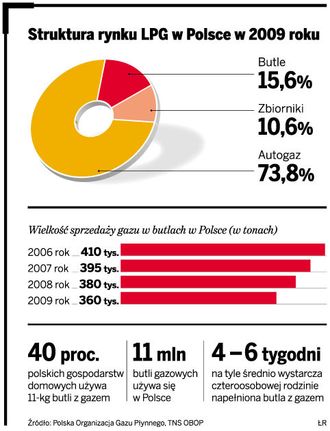 Struktura runku LPG w Polsce w 2009 roku