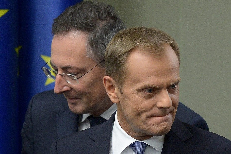 Donald Tusk i Bartłomiej Sienkiewicz