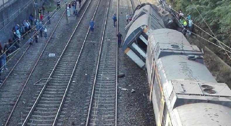 At least two dead as train derails in northern Spain