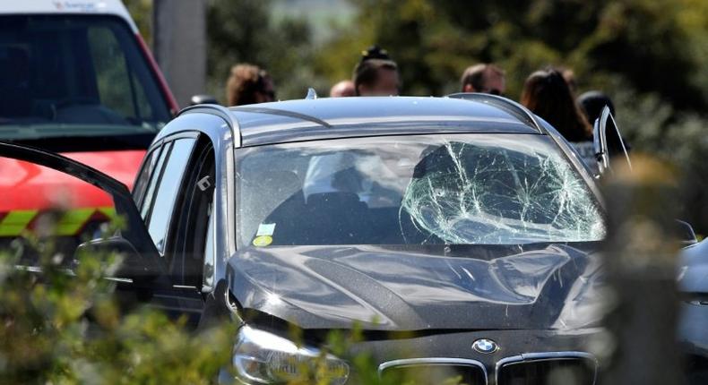 Police located the vehicle used in the attack along a motorway near the northern port of Calais