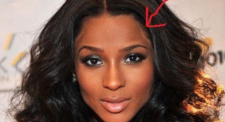 Ciara's lace frontal wig is a bad match for her skintone here