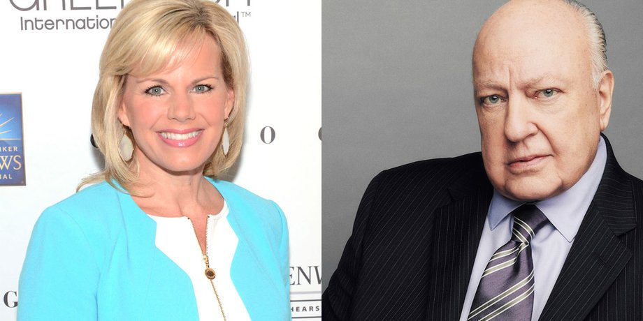 Gretchen Carlson, left, settled her suit against Roger Ailes, right, for a reported $20 million in 2016.