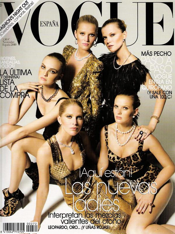 "Mała złota" od Balmain'a na okładce hiszpańskiego Vogue'a