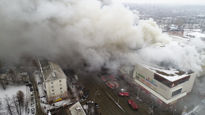 Rosja. Pożar w centrum handlowym w Kemerowie