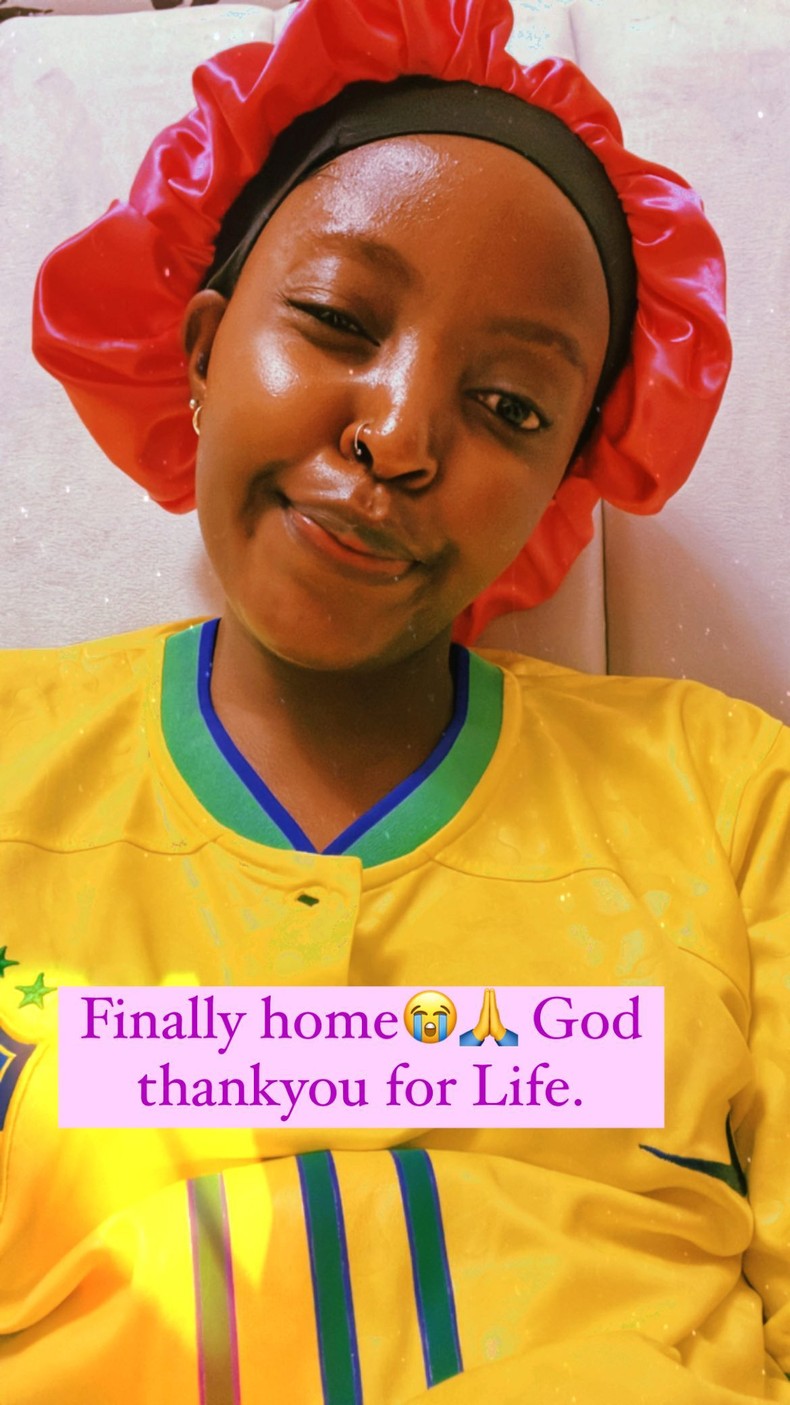 Eve Mungai posts after surviving Christmas Day accident