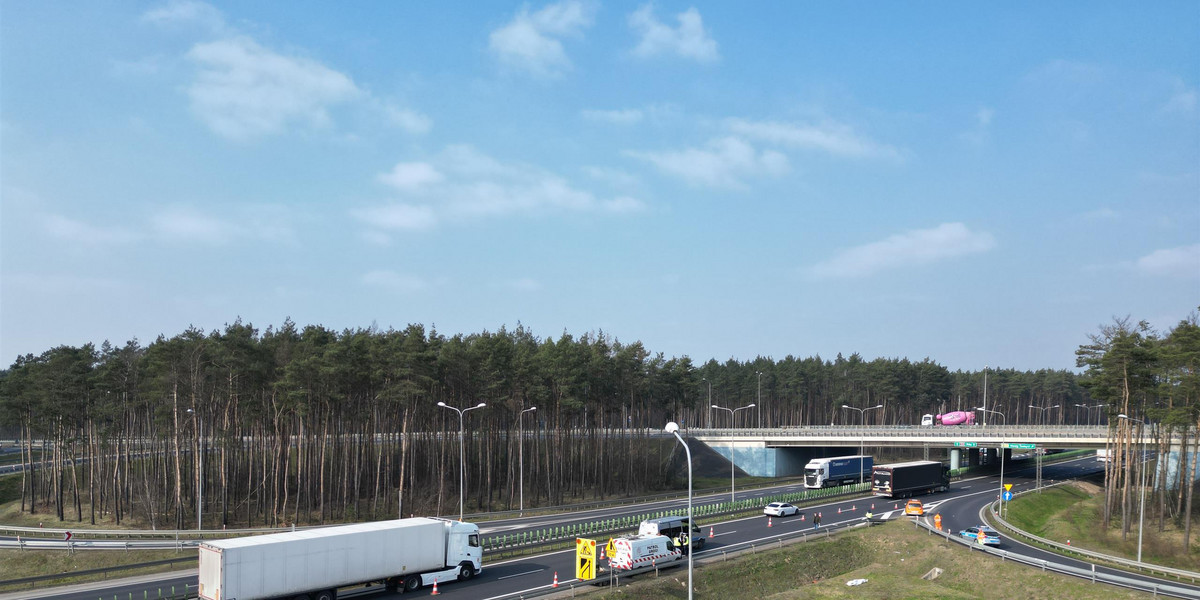 Pracownik drogowy został śmiertelnie potrącony przez ciężarówkę na S11 pod Poznaniem. 