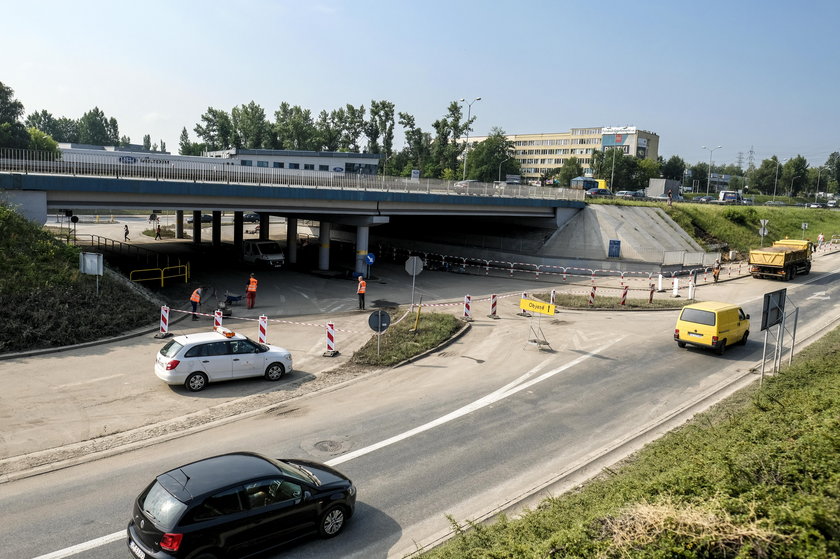 Katowice. Rozlewisko w rejonie zjazdu do Ikea przy al. Roździeńskiego