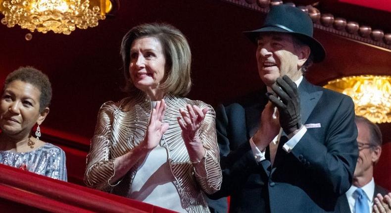 US House Speaker Nancy Pelosi (D-CA) and husband Paul Pelosi at the 45th Kennedy Center Honors in Washington, DC, on December 4, 2022.SAUL LOEB/AFP via Getty Images