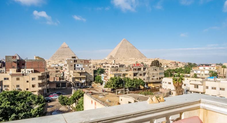 To take full advantage of the Pyramids of Giza, I stayed as close as I could get. I booked a room with a balcony at the Pyramid Loft Guesthouse. Seeing the Pyramids for the first time in daylight when I woke up induced a distinct feeling of vertigo. It's shocking. They're real!