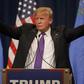 Republican U.S. presidential candidate Donald Trump addresses supporters after being declared by the