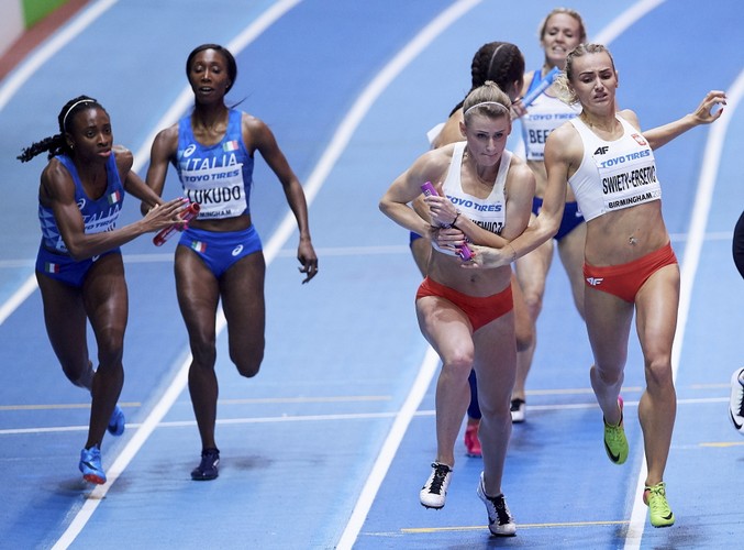 Sztafeta kobiet 4x400 m z rekordem Polski 3.26,09 zdobyła w Birmingham srebrny medal