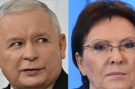 Jarosław Kaczyński i Ewa Kopacz