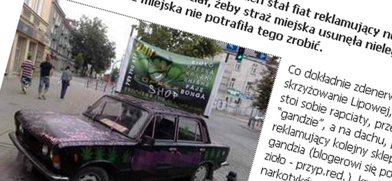 Straży miejskiej nie razi reklama narkotyków