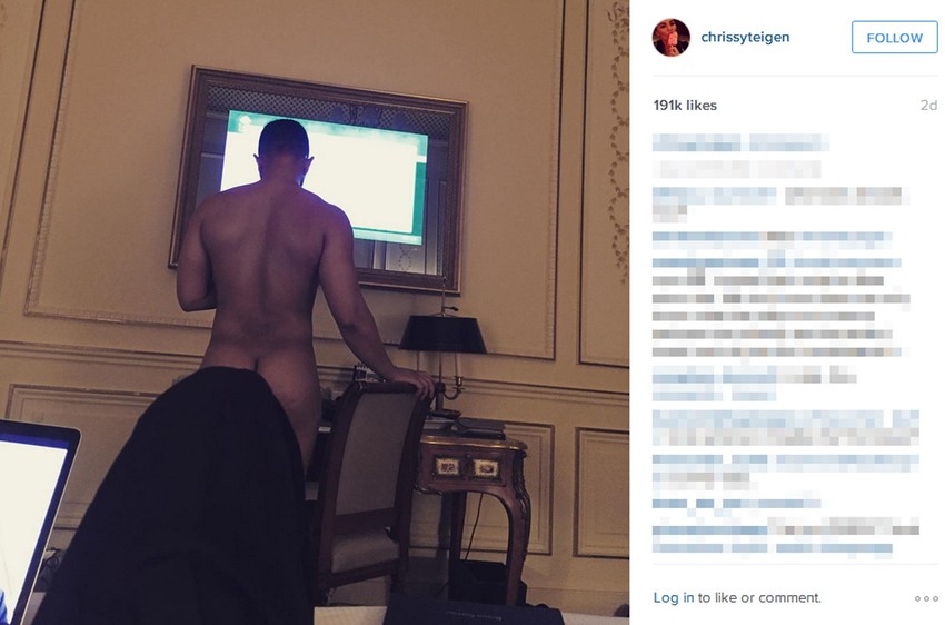 Krisi tajgen je ponosna na zadnjicu svog supruga