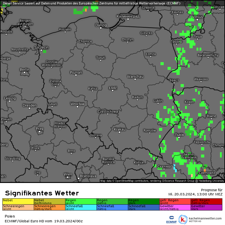 Słabe opady mogą dziś wystąpić lokalnie na wschodzie i nad morzem