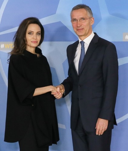 Angelina Jolie i Jens Stoltenberg