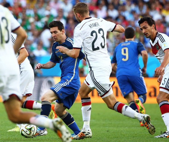 Lionel Messi w czasie finału mundialu 2014