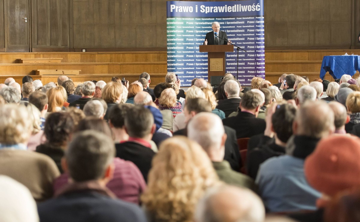 Jarosław Kaczyński na spotkaniu z wyborcami