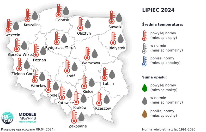 Lipiec zapowiada się gorąco i upalnie