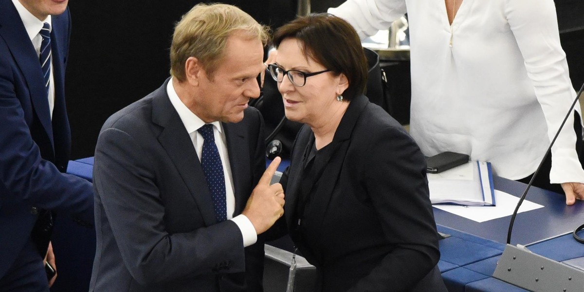 Donald Tusk i Ewa Kopacz