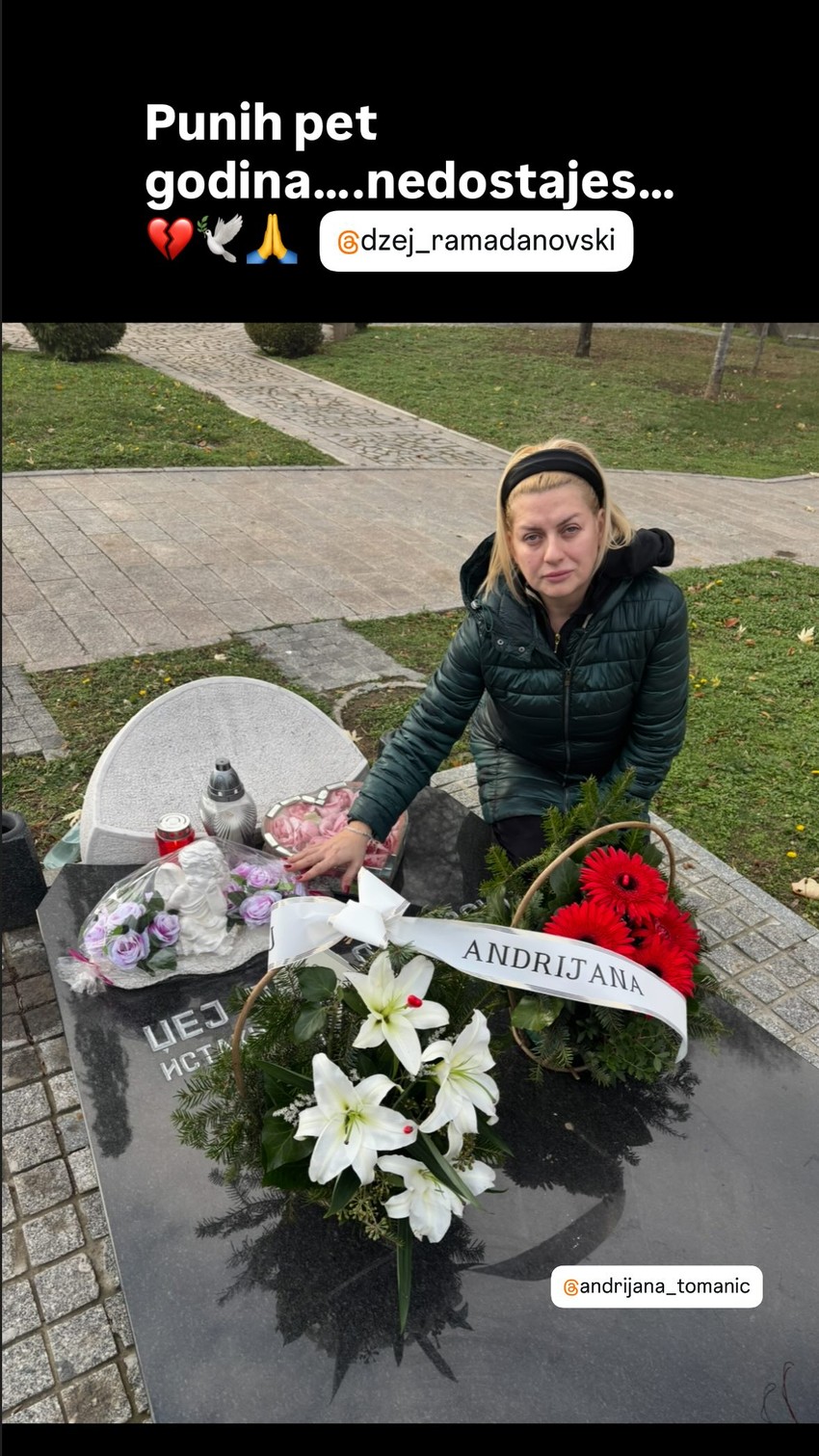 Andrijana na Džejevom groblju