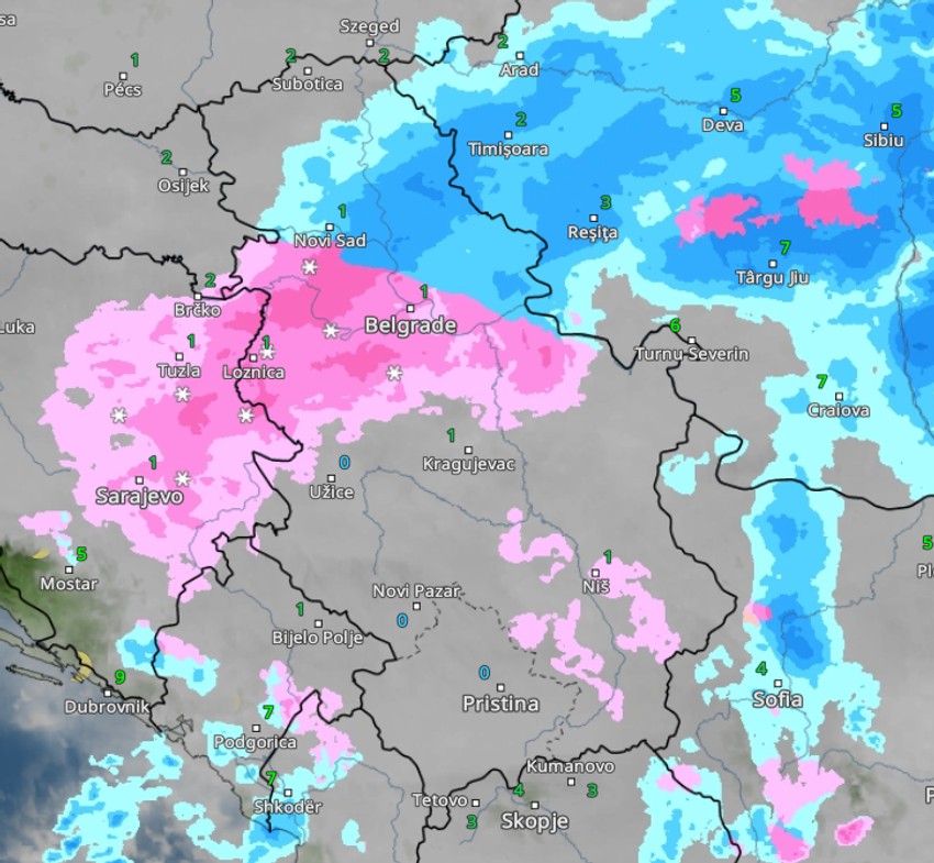 Sneg u 5 sati posle ponoći