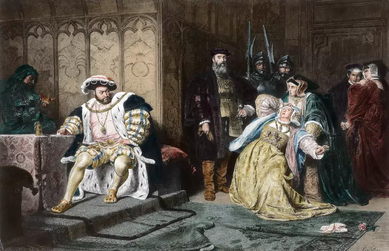Henryk VIII odrzuca Annę Boleyn i skazuje ją na śmierć / rycina: ullstein bild, Getty Imaes