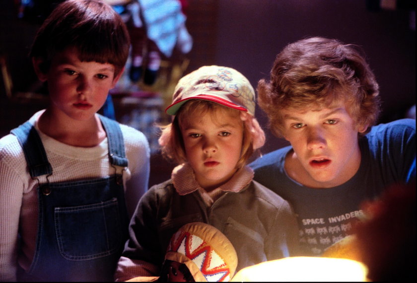 Drew Barrymore na planie filmu „E.T”