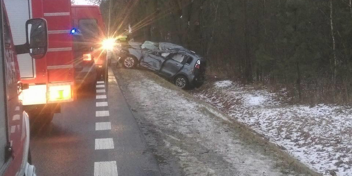 Wypadek samochodowy w Bożówce