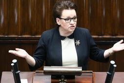 Minister edukacji narodowej Anna Zalewska, podczas posiedzenia Sejmu. Fot. Leszek Szymański/PAP