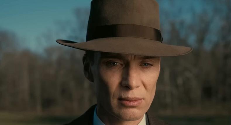 Cillian Murphy dans le rôle de J. Robert Oppenheimer dans Oppenheimer.
