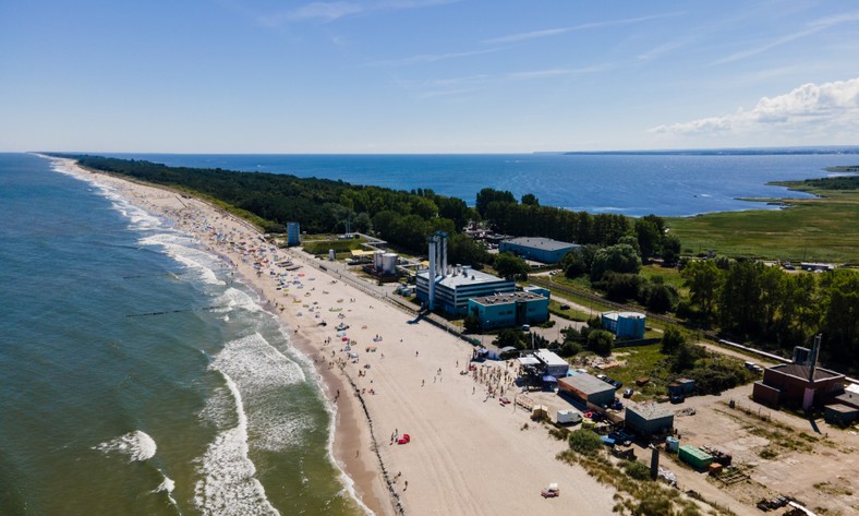 Plaża we Władysławowie (zdjęcie z drona)