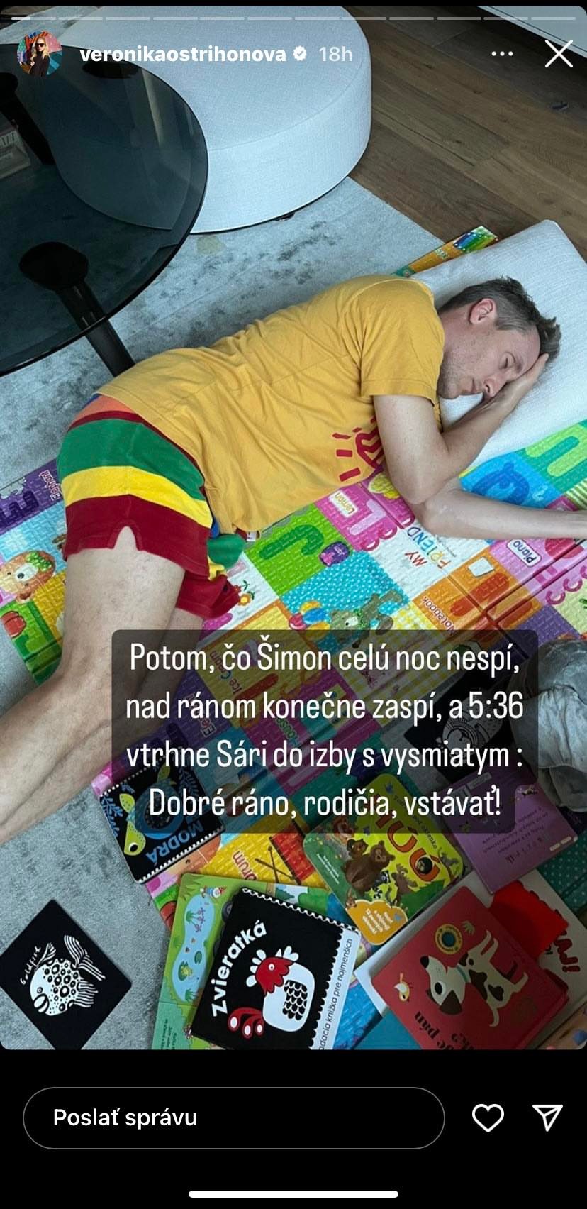 Veronika Cifrová Ostrihoňová zverejnila netradičný záber svojho manžela Sajfu.