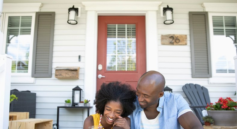 father daughter parent child porch