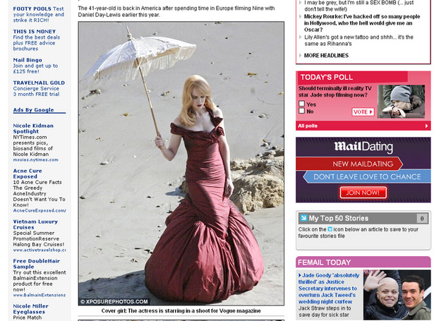 Kidman plażuje w balowej sukni