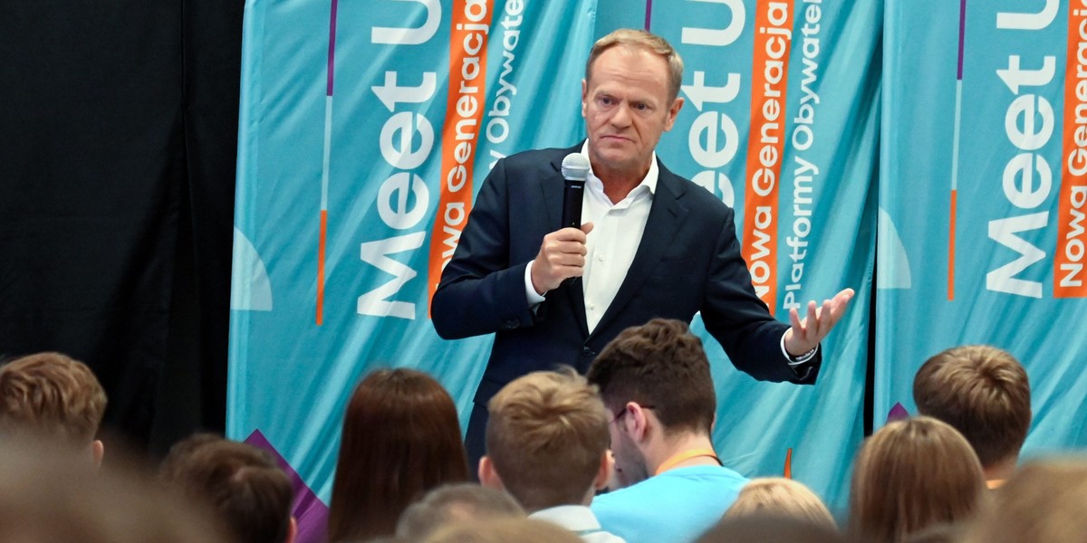 W sobotę Donald Tusk spotkał się z sympatykami PO w Szczecinie podczas kolejnej odsłony edycji eventy PO "Meet Up Nowa Generacja".