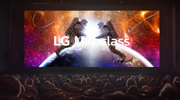 Az LG már akkora LED-kijelzőket képes előállítani, amelyek mérete a legnagyobb mozivásznakéval is összevethető. A gyártó szerint intenzívebb a moziélmény ezzel a kijelző technológiával. Hogy ez a valóság vagy csak kötelező optimizmus, arról majd az ezerfejű cézár mondja ki a végső szót, közvetlenül azután, hogy végignézhte az első filmet. / Fotó: LG