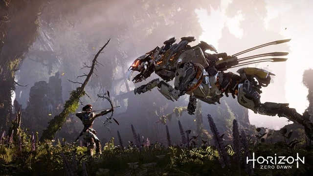 Nie samymi filmówkami "peesczwórkowicz" żyje. Horizon: Zero Dawn choć nie błyszczał w kwestii narracji, to wbił się do głowy gracza okazałym światem.