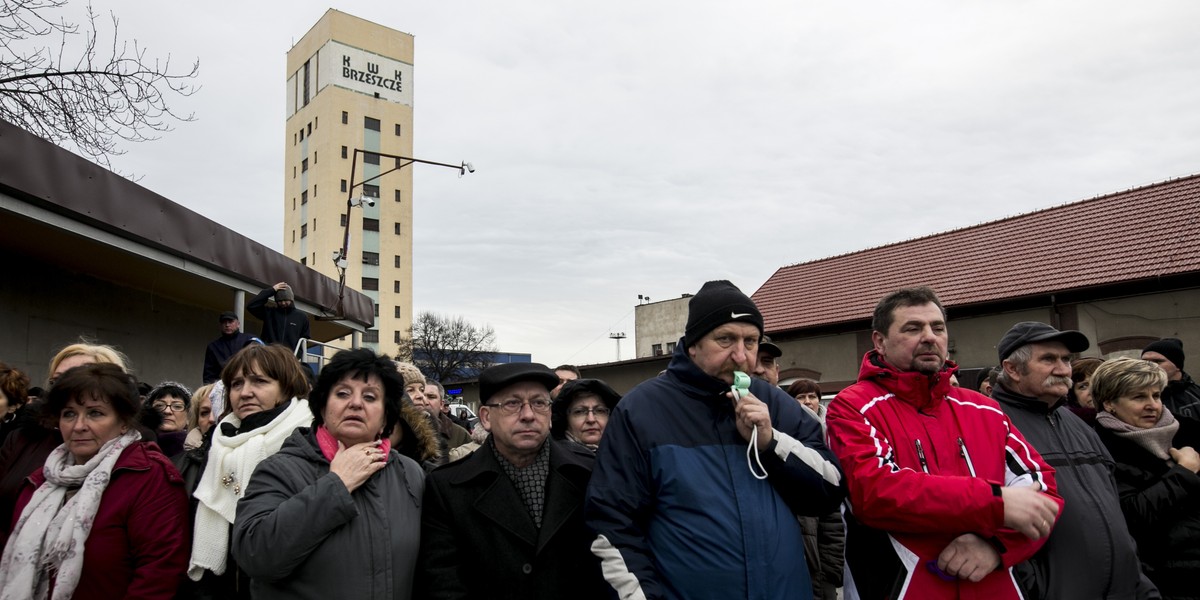 Protest pod kopalnią KWK Brzeszcz