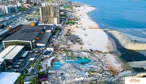 A picture of the Landmark beach after demolition by the Federal Government. [Twitter:@landmarkafrica]
